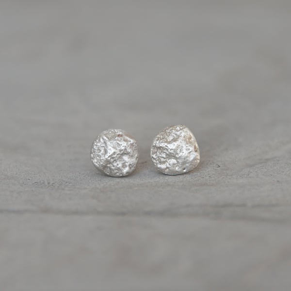Little Moon Sterling Silver Stud Earrings 