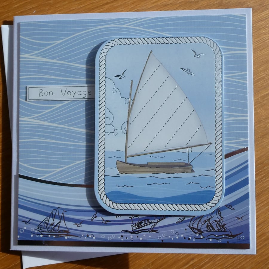 Bon Voyage Card - Sail Boat