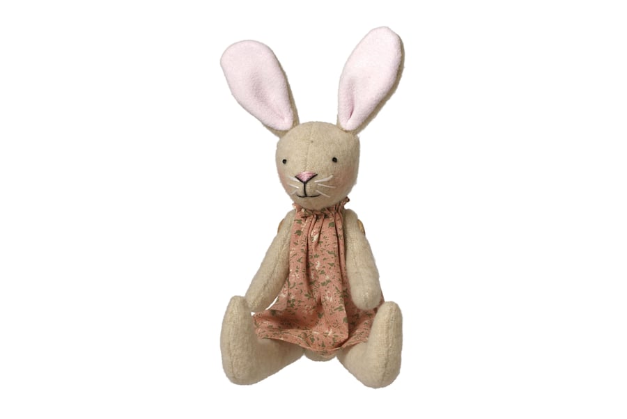 Cute Handmade Easter Bunny with Floral Dress