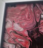(11) Acrylic Art forming a Bullseye with Resin shimmer and bought Frame  - Image 4