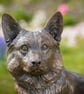 Foundry Bronze Sitting Corgi Statue Large Bronze Garden Sculpture - Image 8