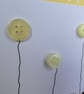 Pack of 3 Mini Blank Cards - Yellow Button Flowers and Sequins - Image 9