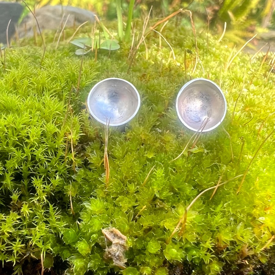 Silver Acorn Cup Studs - Folksy