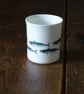 Mackerel Tea Light Holder- ceramic, Cornish mackerel - Image 1