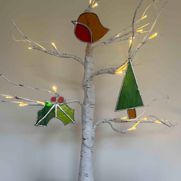 Mini Bundle Christmas Decorations stained glass