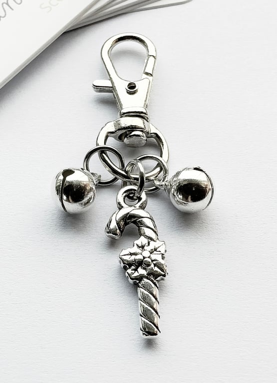 Small Candy Cane Bag Charm. Christmas Bag Charm. Bag Charms. Candy Canes. Charm.