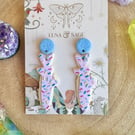 Handmade Colourful Biscuit Fish Polymer Clay Earrings