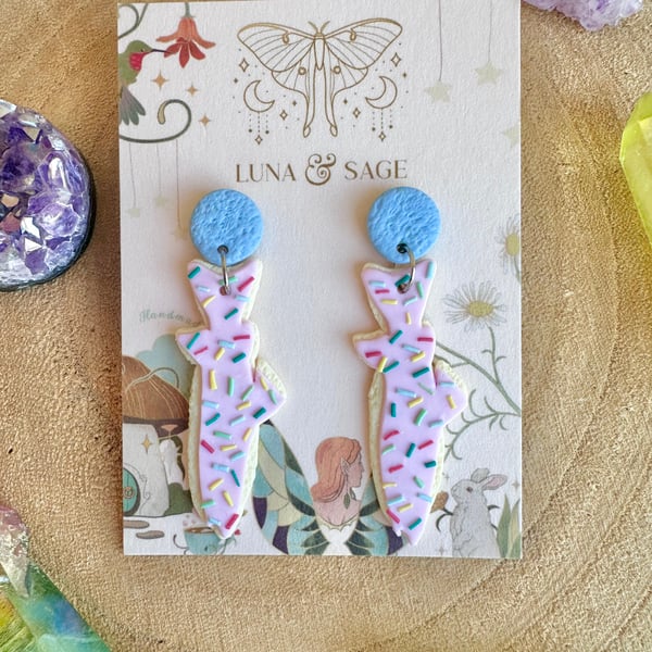 Handmade Colourful Biscuit Fish Polymer Clay Earrings