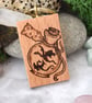 Bottle 'o' dragons. Pyrography key ring. - Image 4