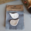 Set of two Handmade Ceramic Birdy Buttons