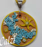 Sea Themed Polymer Clay Pendant - Image 1