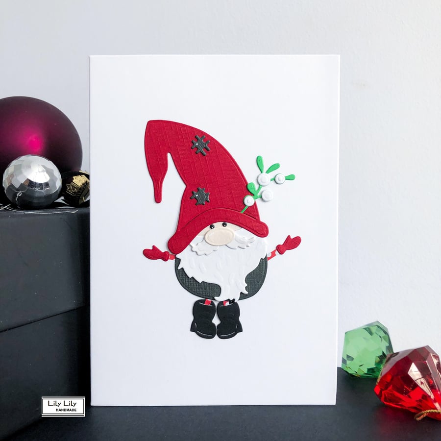 Gonk Christmas Card, handmade by Lily Lily Handmade 
