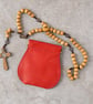 Personalised Leather Rosary Case – Handmade Catholic Rosary Pouch - Image 3