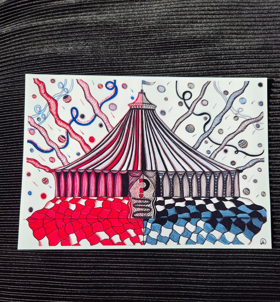 A5 Circus Print - Unframed Horror Illusion Art