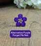 Forget Me Not Brooch, Dementia Support Pin, Handmade Wooden Flower Keepsake - Image 9