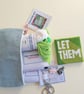 Modern needlepoint coaster kit - LET THEM - Image 2