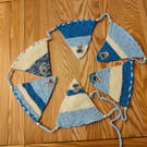 Hand knitted baby boy banner