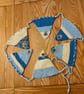 Hand knitted baby boy banner