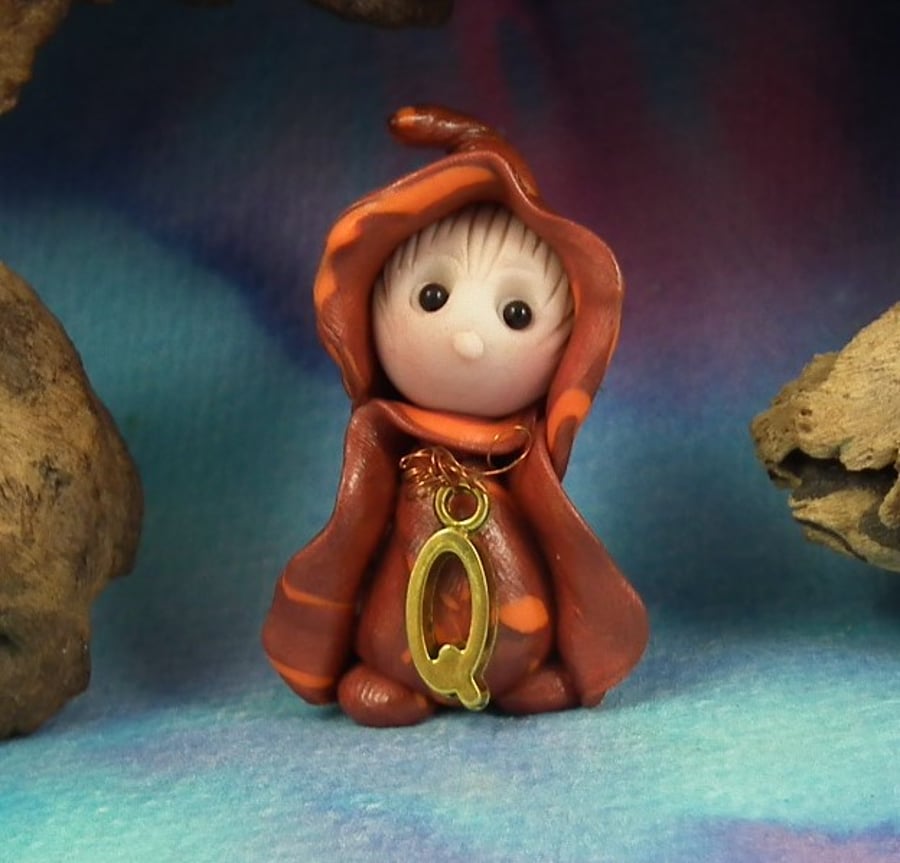 Alphabet Initial Gnome choice of letter OOAK Sculpt by Ann Galvin