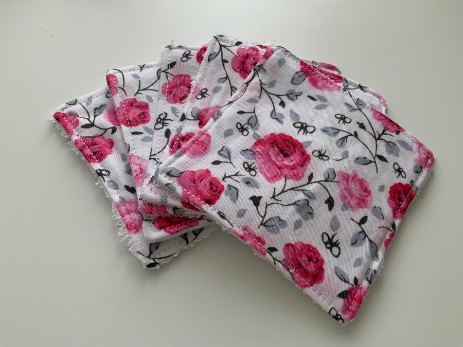 Reusable Bamboo Towelling Cotton Face Wipes, Eco friendly, Washable, Make up pad