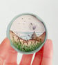 Handmade Seagull Fridge Magnet, Mini Sea Glass Watercolour Sustainable Art - Image 3