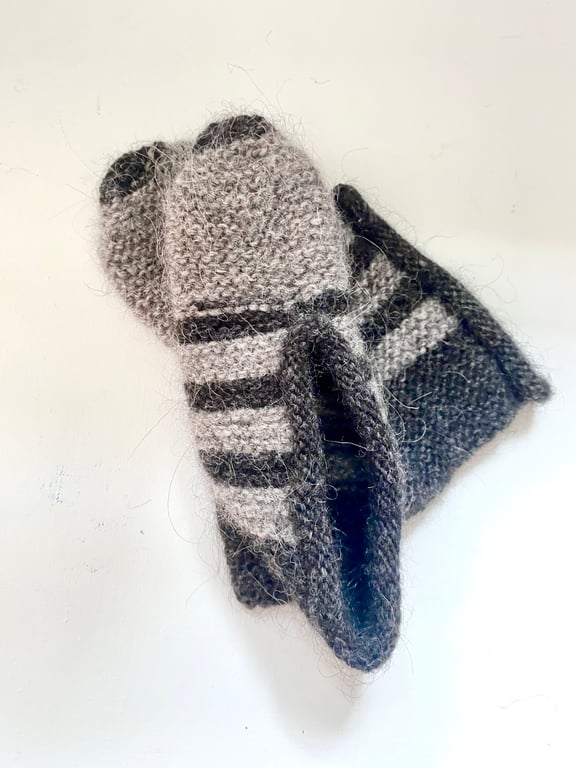 Hand knitted Icelandic wool slippers or bed socks