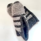Hand knitted Icelandic wool slippers or bed socks