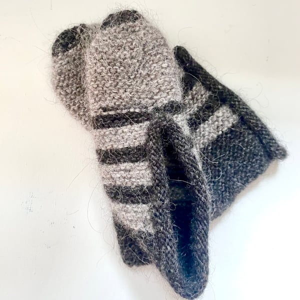 Hand knitted Icelandic wool slippers or bed socks