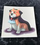 Vampire Corgi Square Post Card Print - Image 2