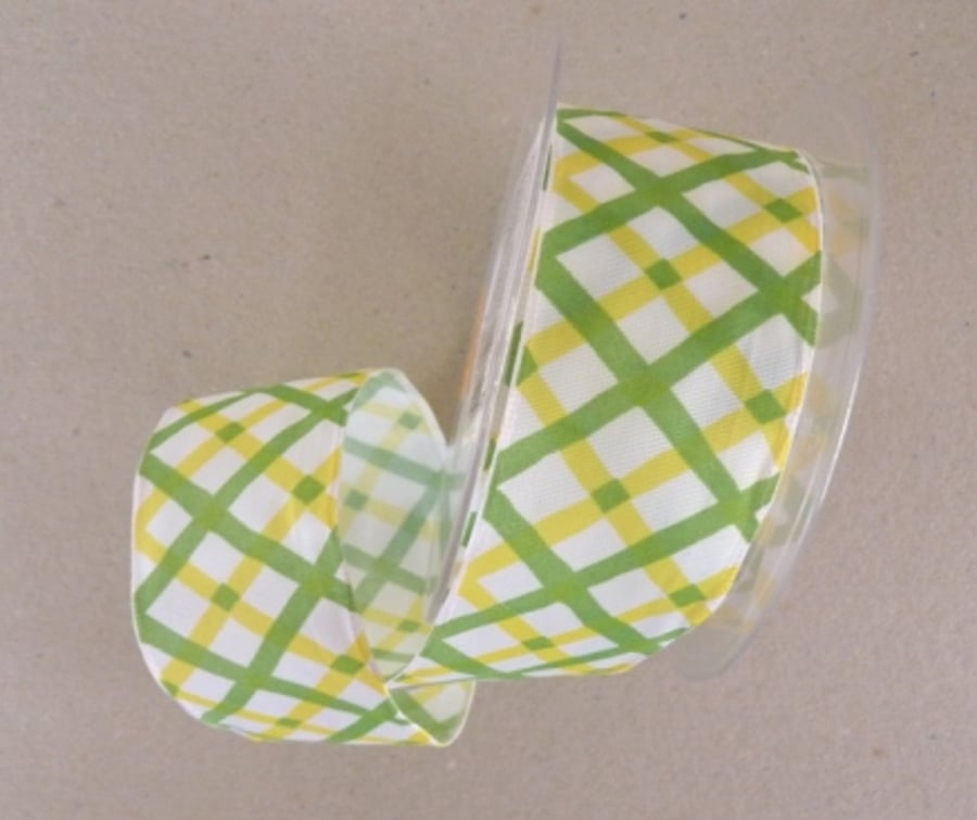 40mm Polyester Checked Ribbon