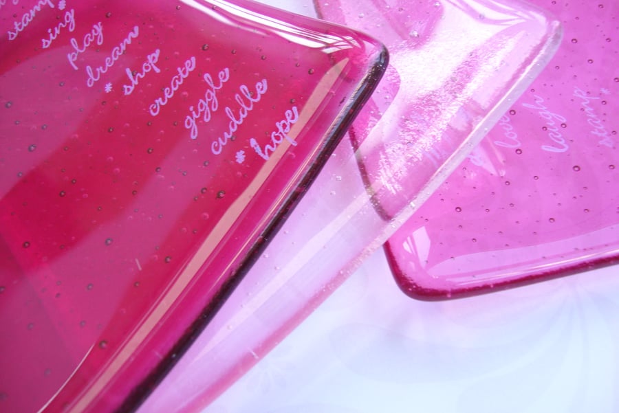   fused glass trinket dish