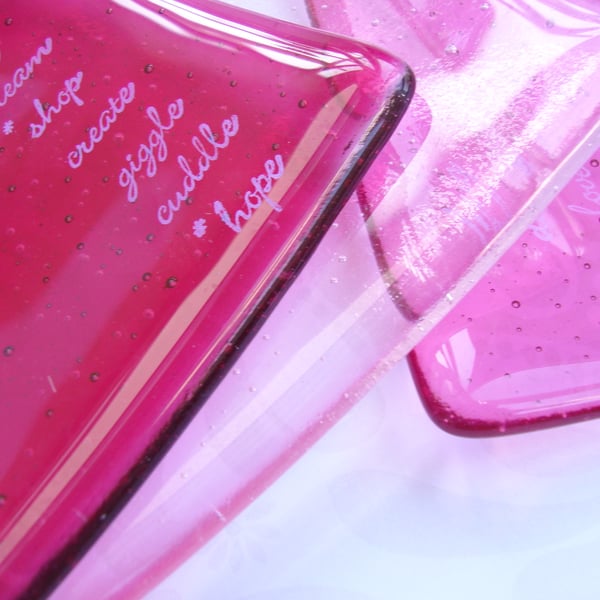   fused glass trinket dish