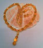 Sparkly Topaz and Amber Coloured Glass Bead Necklace and Earrings Set - Image 7