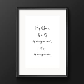 Quote print - minimalist