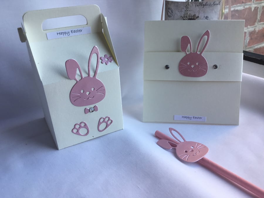 Set of 6 Gift boxes. Easter gift box. Easter bunny gift box.  CC560