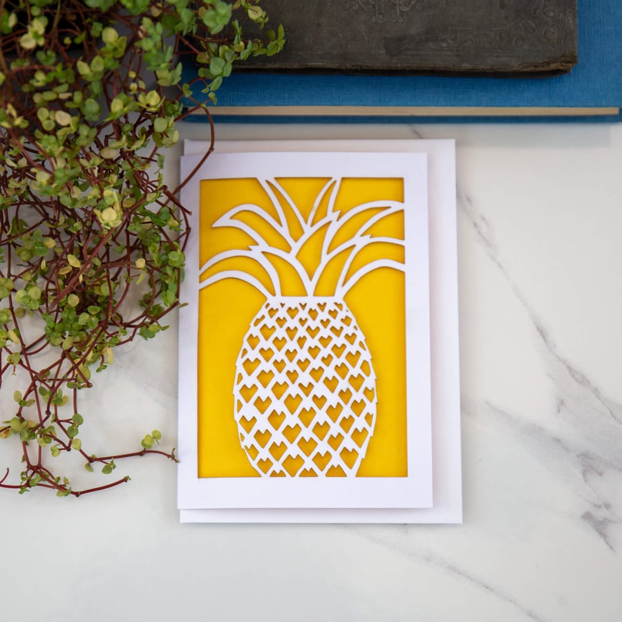 Laser Cut Pineapple Card