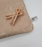 Peg bag, clip on in beige pattern fabric.   - Image 5