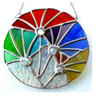 Fireworks Stained Glass Suncatcher Rainbow Handmade 007