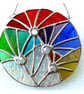Fireworks Stained Glass Suncatcher Rainbow Handmade 007 - Image 1