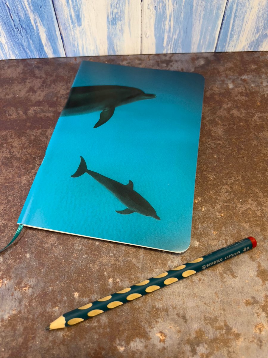 Notebook, Marine themed, A5 (ish), made from up-cycled and recycled materials.