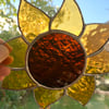 Stained  Glass Sunflower Suncatcher - Handmade Window Decoration