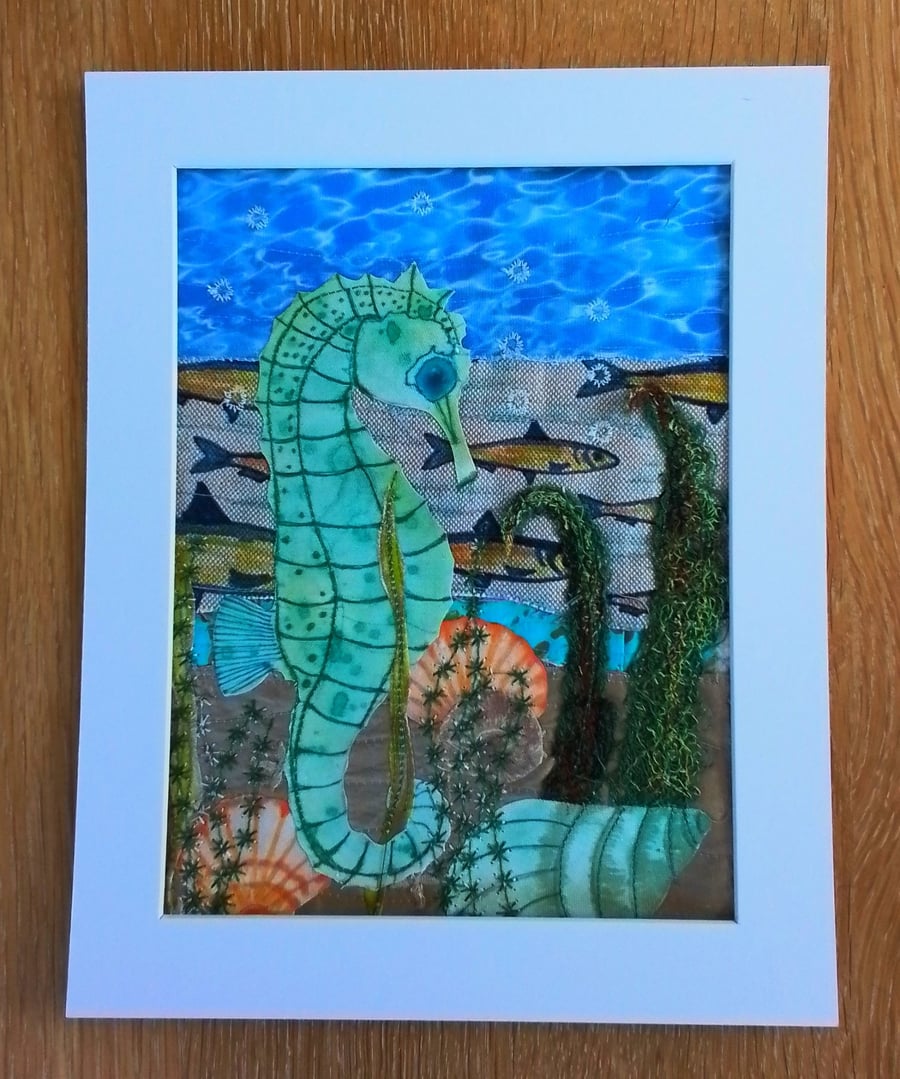 Textile picture under the sea 