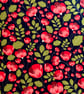 Navy and Red Floral Fat Quarter 