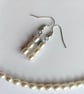 Cream Genuine Freshwater Rice Pearl Handmade Necklace & Earrings Gift Set - Image 4