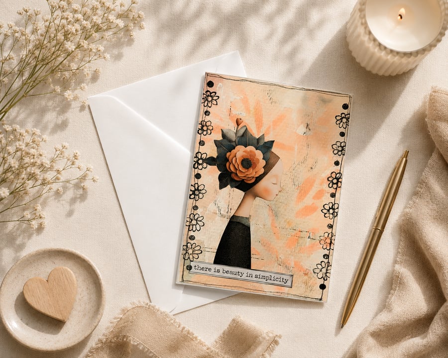 Greeting card "There is beauty in simplicity " II