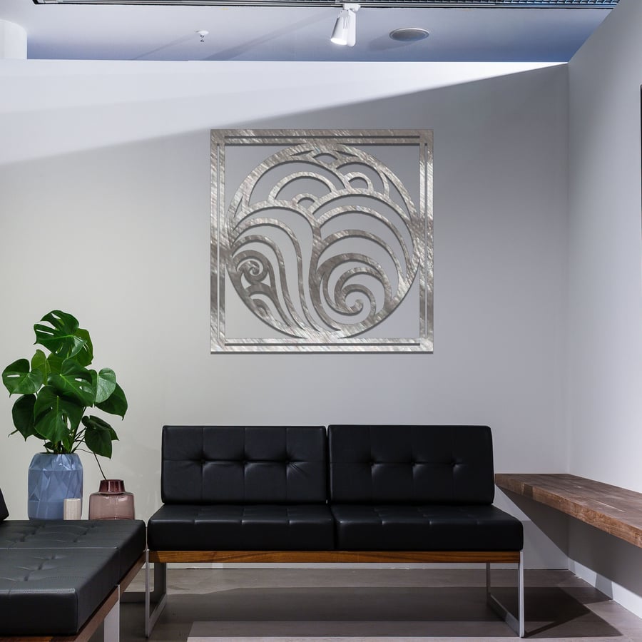 Abstract Circular Metal Art, 3D Geometric Decor... Folksy