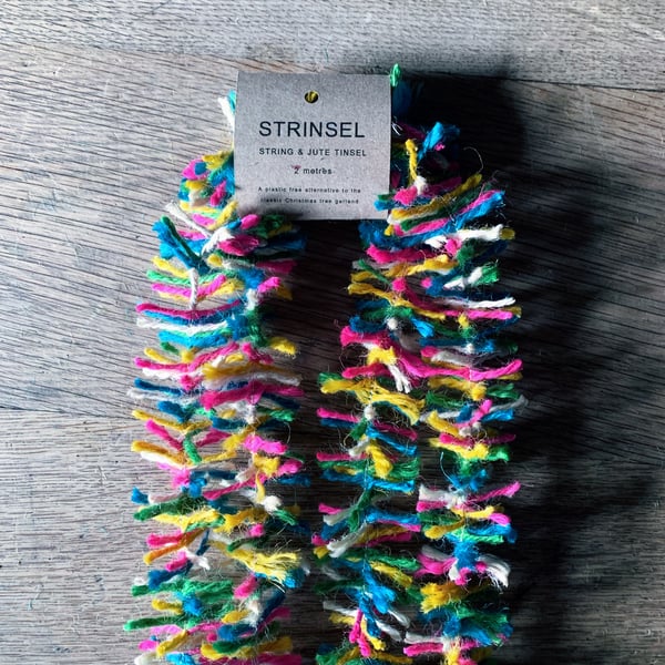 STRINSEL - COLOUR POP - plastic free jute tinsel - Folksy