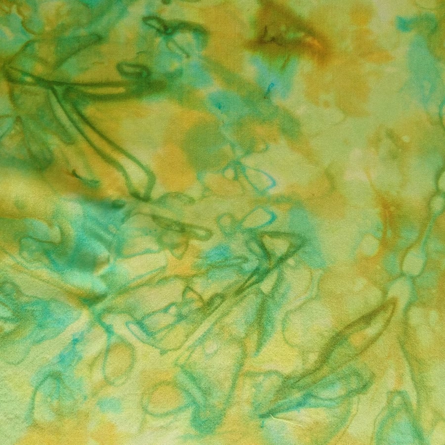 Hand dyed silk fabric 9" square for crafts, patchwork, quilting, card-making...