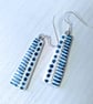 Porcelain drop earrings with sterling silver hooks - Image 1