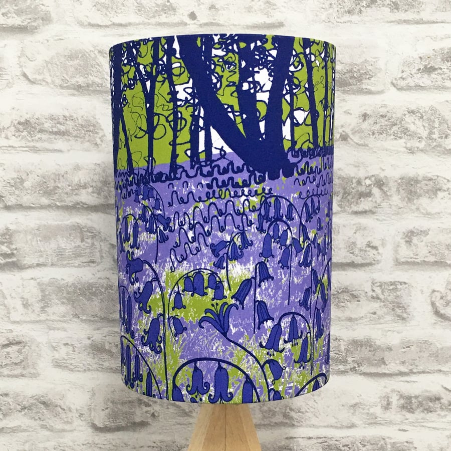 'Bluebell Woods' handmade drum-style lampshade